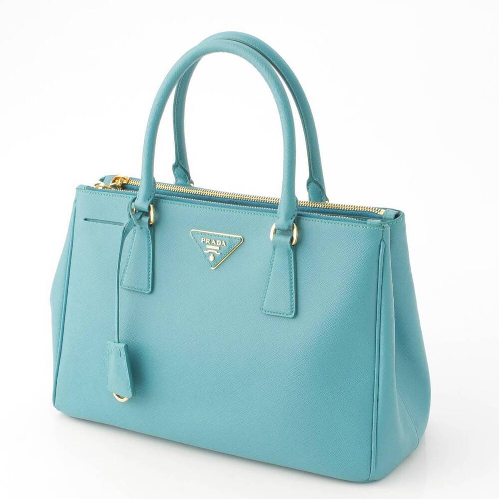 Prada Saffiano Galleria Handbag Blue - Picture 2 of 10